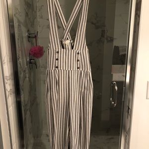 Blue Striped Jumpsuit